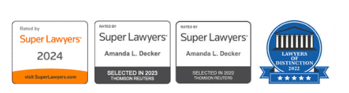 Amanda L. Decker Super Lawyer awards and badges
